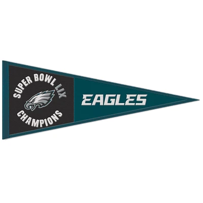 Bannière en laine WinCraft Philadelphia Eagles Super Bowl LIX Champions 13" x 32"