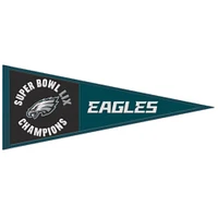 Bannière en laine WinCraft Philadelphia Eagles Super Bowl LIX Champions 13" x 32"