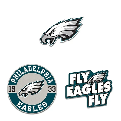 WinCraft Philadelphia Eagles Three-Piece Collector Pin Set