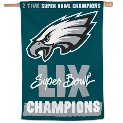 WinCraft Philadelphia Eagles Two-Time Super Bowl Champions 28" x 40" Single-Sided Vertical Banner