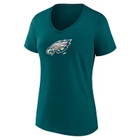 Women's Fanatics  Midnight Green Philadelphia Eagles Plus Mother's Day Floral V-Neck T-Shirt