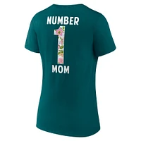 Women's Fanatics  Midnight Green Philadelphia Eagles Plus Mother's Day Floral V-Neck T-Shirt