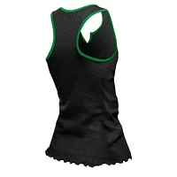Débardeur tri-mélange à ourlet ondulé et col cranté pour femme New Era noir Philadelphia Eagles