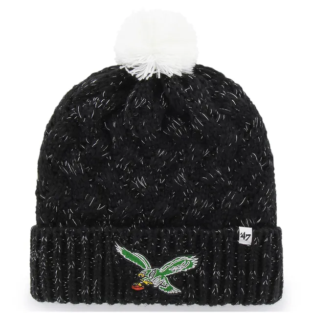 Lids Philadelphia Eagles '47 Women's Fiona Historic Logo Cuffed Knit Hat  with Pom - Black