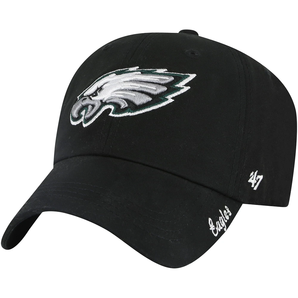 Casquette ajustable Miata Clean Up '47 noire des Eagles de Philadelphie pour femmes