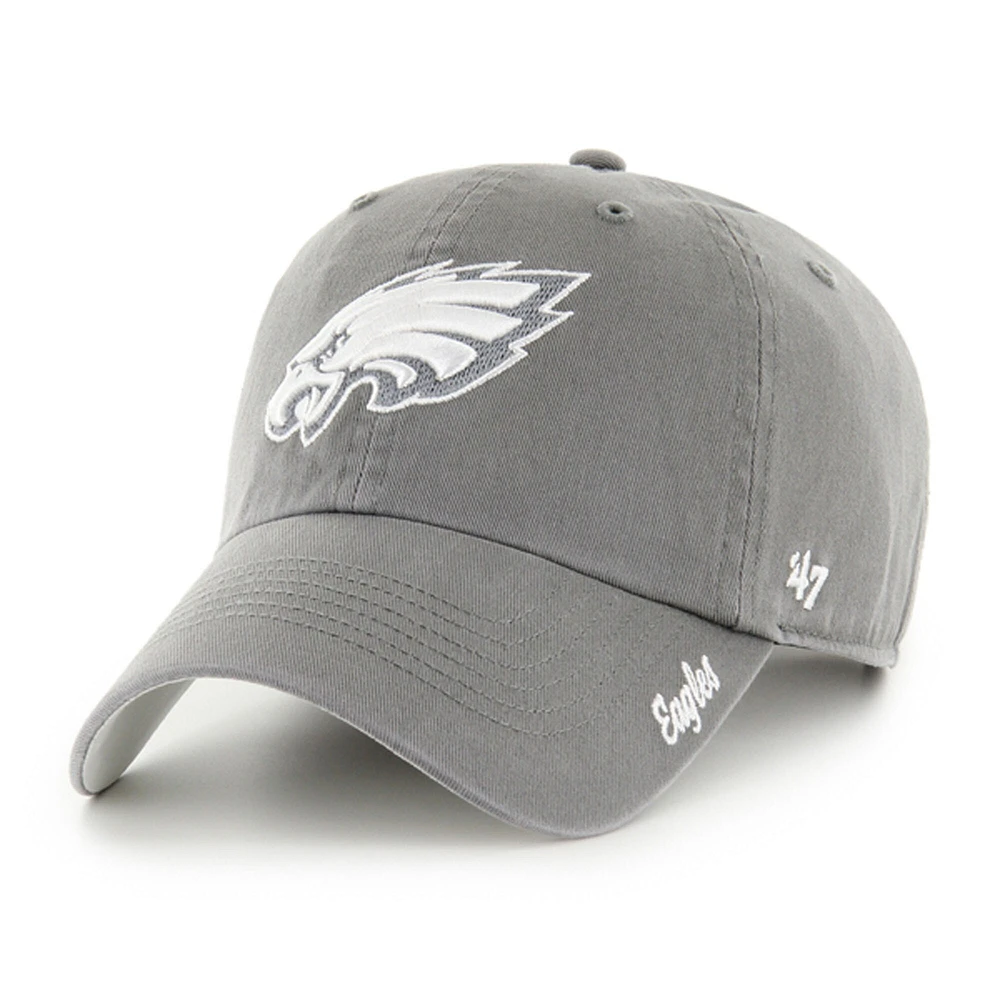 Casquette ajustable Luminance Cheer Clean Up pour femme '47 Grey Philadelphia Eagles