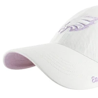 Women's '47 White Philadelphia Eagles Ballpark Cheer Clean Up Adjustable Hat