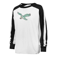 T-shirt à manches longues blanc Premier Caribou des Eagles de Philadelphie '47 pour femmes