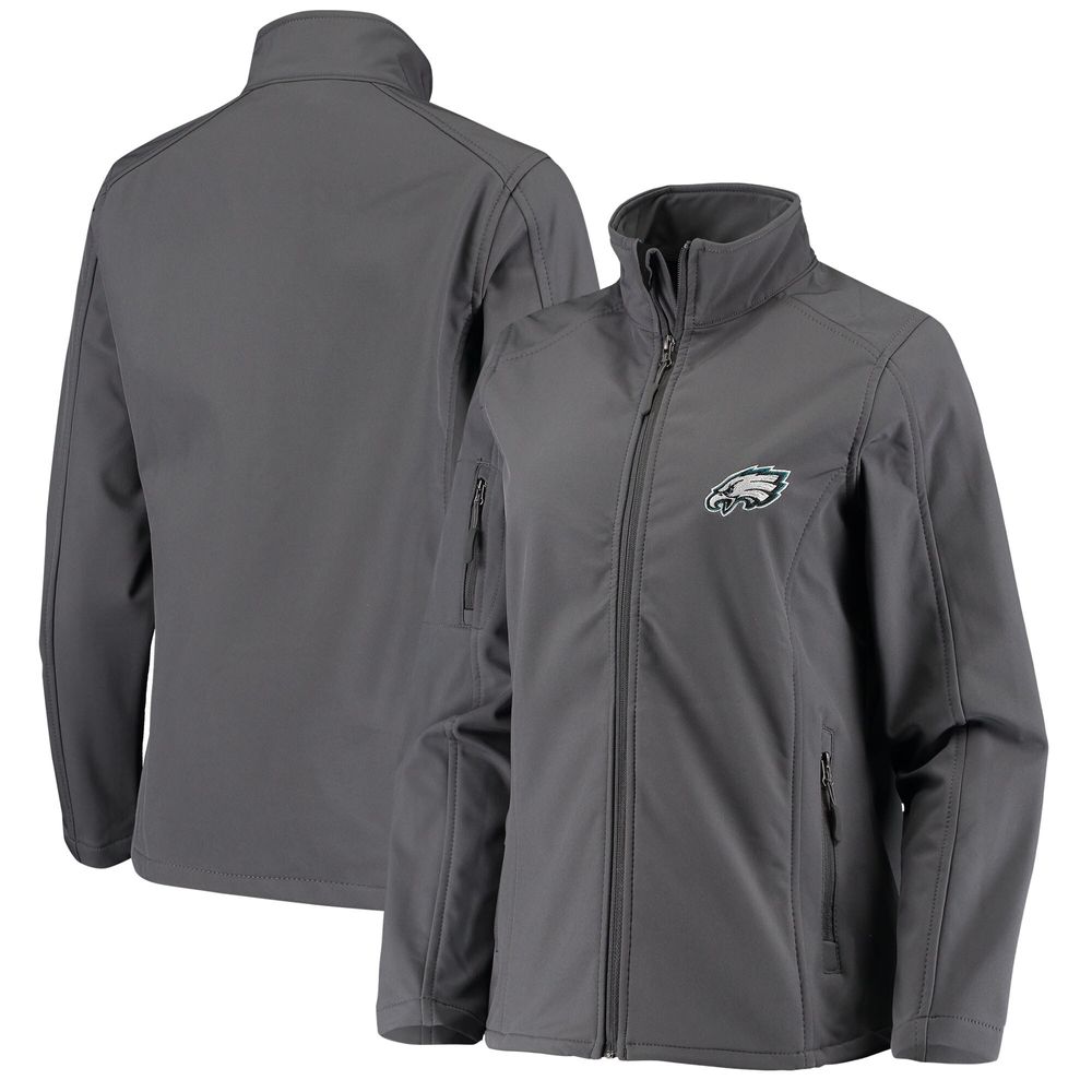 Women's Charcoal Philadelphia Eagles Full-Zip Sonoma Softshell Jacket