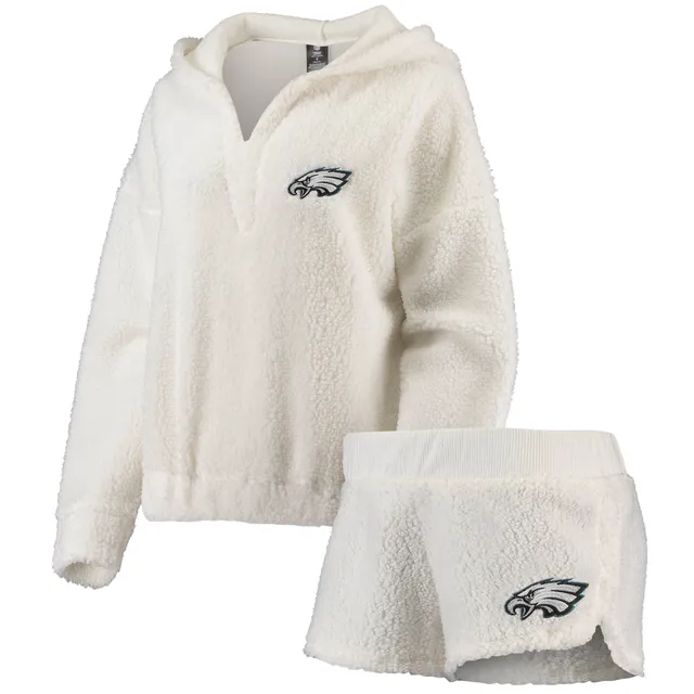 Dallas Cowboys Concepts Sport Women's Fluffy Hoodie Top & Shorts Set - Cream