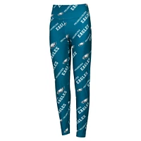 Women's Concepts Sport Green Philadelphia Eagles Breakthrough Allover Print Knit Sleep Leggings