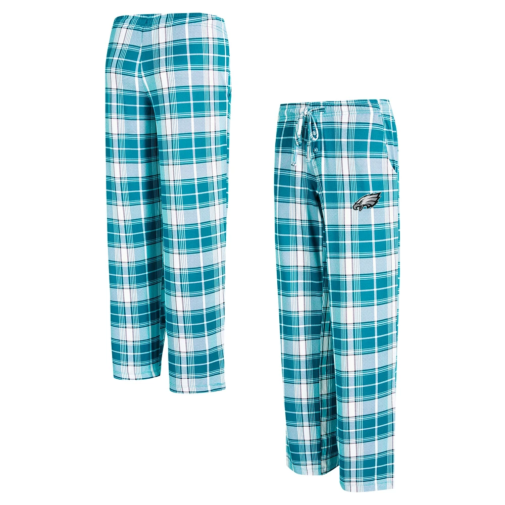 Pantalon en tricot à carreaux Ashford de la collection Concepts Sport Midnight Green des Philadelphia Eagles pour femme