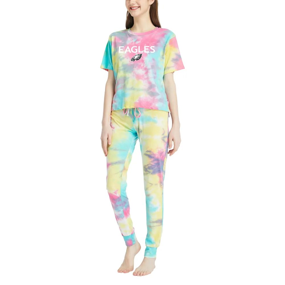 Lids Philadelphia Eagles Concepts Sport Women's Velodrome Tie-Dye Top &  Pants Set