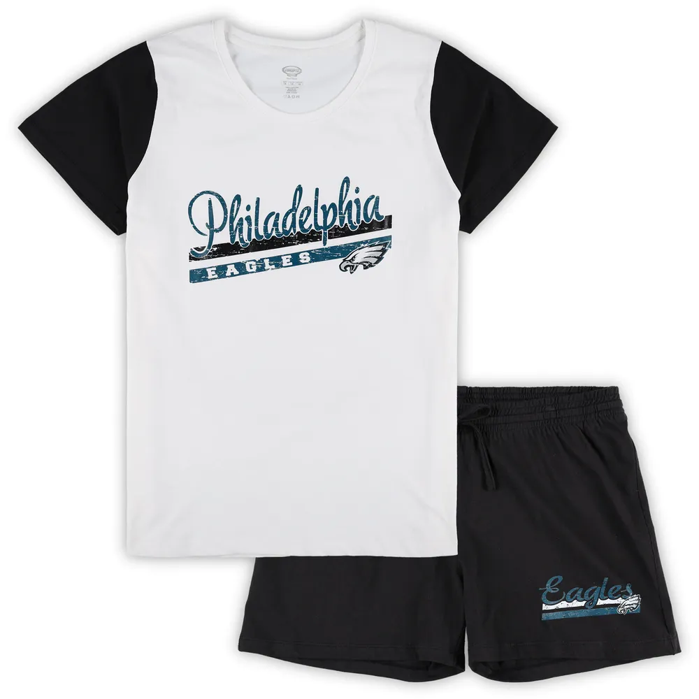 Women's Concepts Sport White/Charcoal Philadelphia Eagles Sonata T