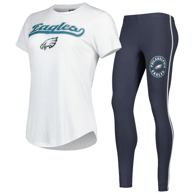 Women's Concepts Sport White/Charcoal New York Giants Sonata T-Shirt & Leggings Sleep Set Size: Extra Large