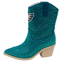 Bottines à cristaux Cuce Midnight Green Philadelphia Eagles pour femmes