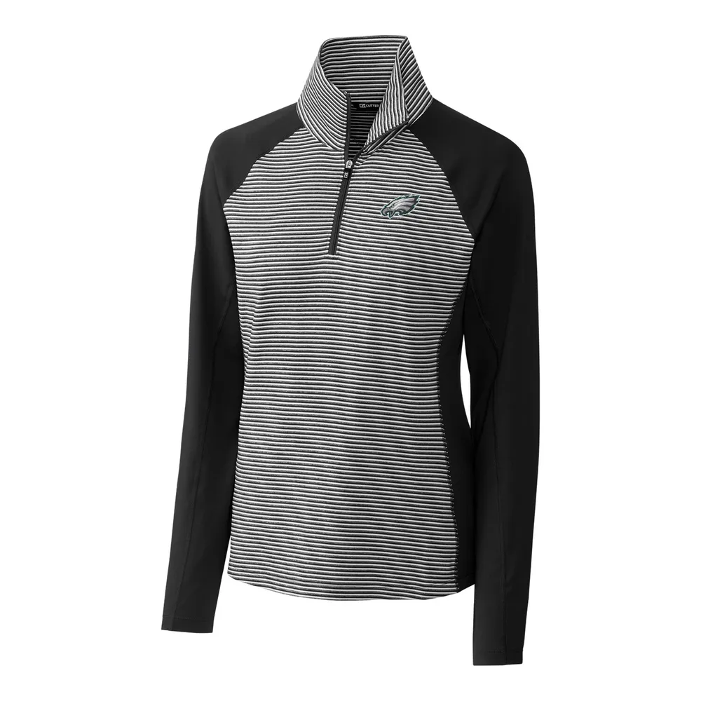 Lids Philadelphia Eagles Cutter & Buck Women's Forge Tonal Stripe Half-Zip  Pullover Jacket - Black