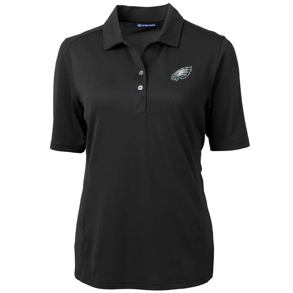 Men's Cutter & Buck White Philadelphia Eagles Virtue Eco Pique Recycled Polo Size: Medium