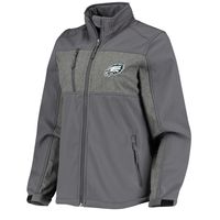 Women's Dunbrooke Charcoal Philadelphia Eagles Zephyr Softshell Full-Zip Jacket