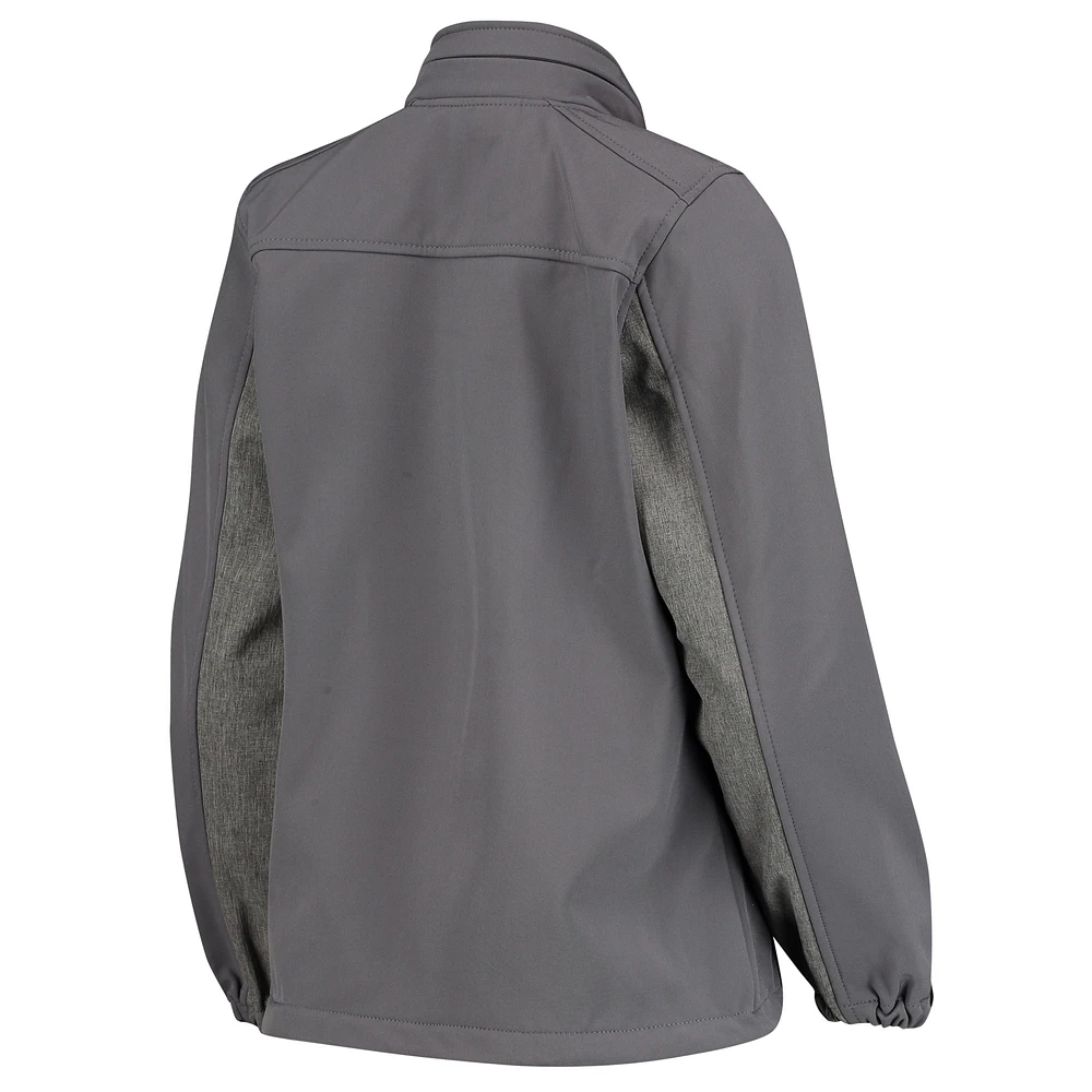 Women's Dunbrooke Charcoal Philadelphia Eagles Zephyr Softshell Full-Zip Jacket