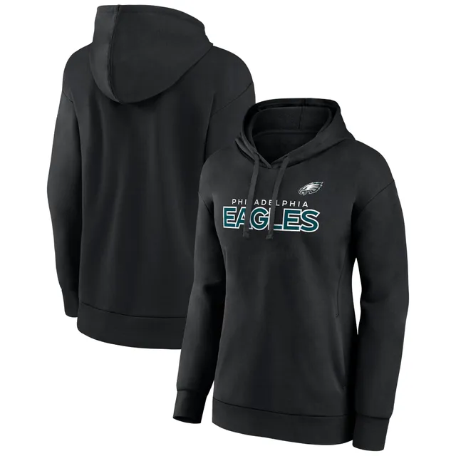 Women's '47 Oatmeal Philadelphia Eagles Harper Pullover Hoodie