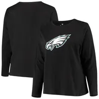 Philadelphia Eagles Fanatics Branded Women's Ombre Long Sleeve T-Shirt -  Midnight Green/Black