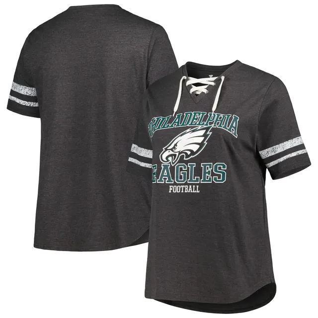 Philadelphia Eagles New Rhinestone Womens VNeck Tshirt Sizes SM-4X Womens  sizing