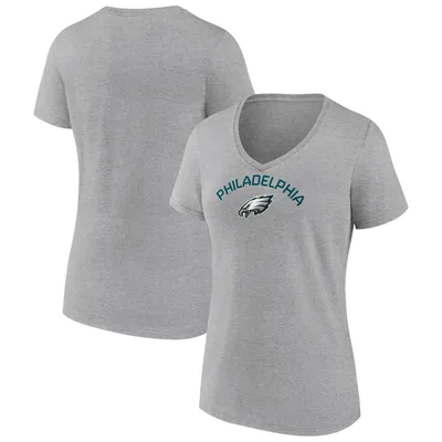 Women's Fanatics Branded Midnight Green Philadelphia Eagles Drive Forward  V-Neck Long Sleeve T-Shirt