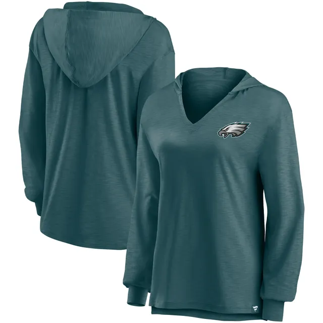 Women's Fanatics Branded Midnight Green Philadelphia Eagles Doubleface Slub  Pullover Hoodie