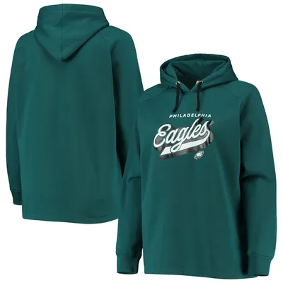 Women's Fanatics Branded Midnight Green Philadelphia Eagles Doubleface Slub Pullover  Hoodie