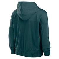 Women's  Fanatics College Green Philadelphia Eagles Script Lock Full-Zip Hoodie