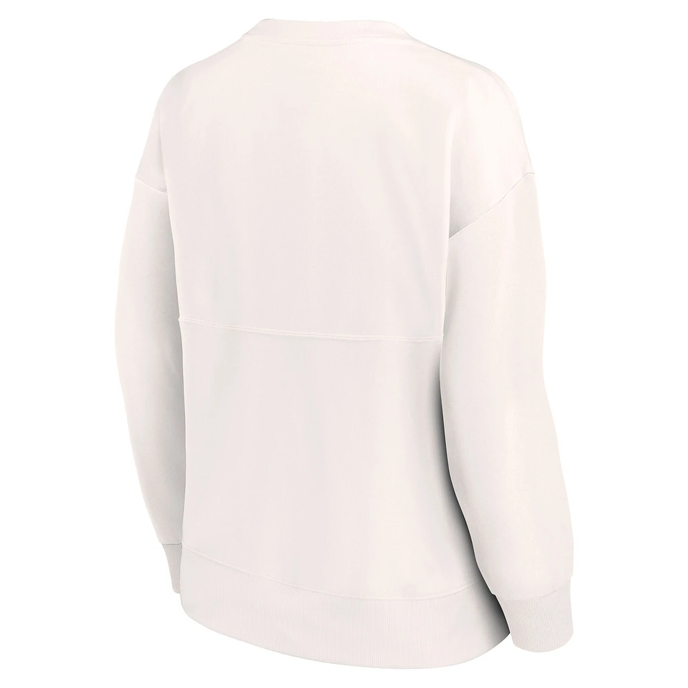 Sweat-shirt à capuche imprimé léopard pour femme Fanatics Cream Philadelphia Eagles