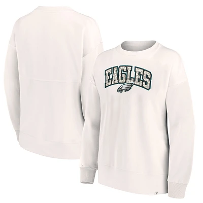 Sweat-shirt à capuche imprimé léopard pour femme Fanatics Cream Philadelphia Eagles