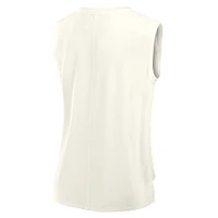 Women's Fanatics Cream Philadelphia Eagles Studio Embrace Tank Top