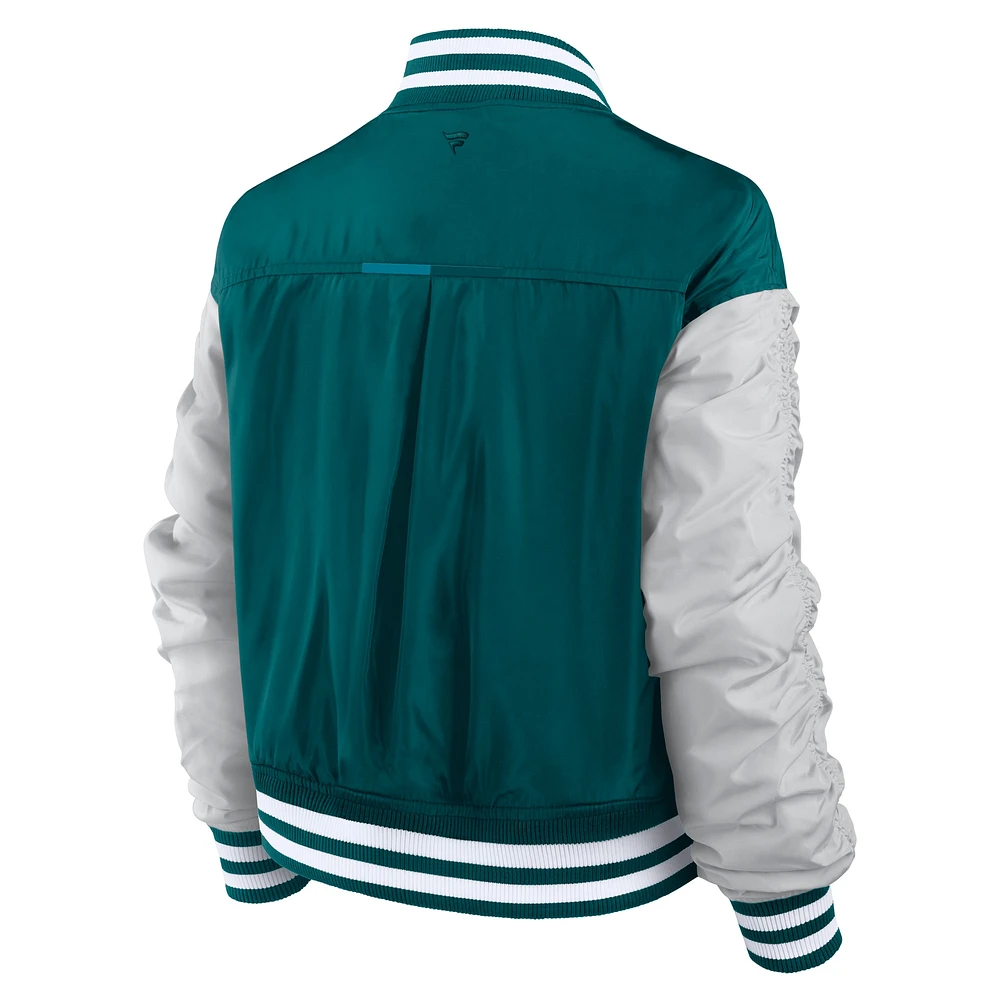 Women's Fanatics  Green Philadelphia Eagles Elements Wave Full-Snap Jacket