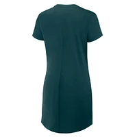 Robe t-shirt drapée froncée verte Fanatics pour femme des Philadelphia Eagles