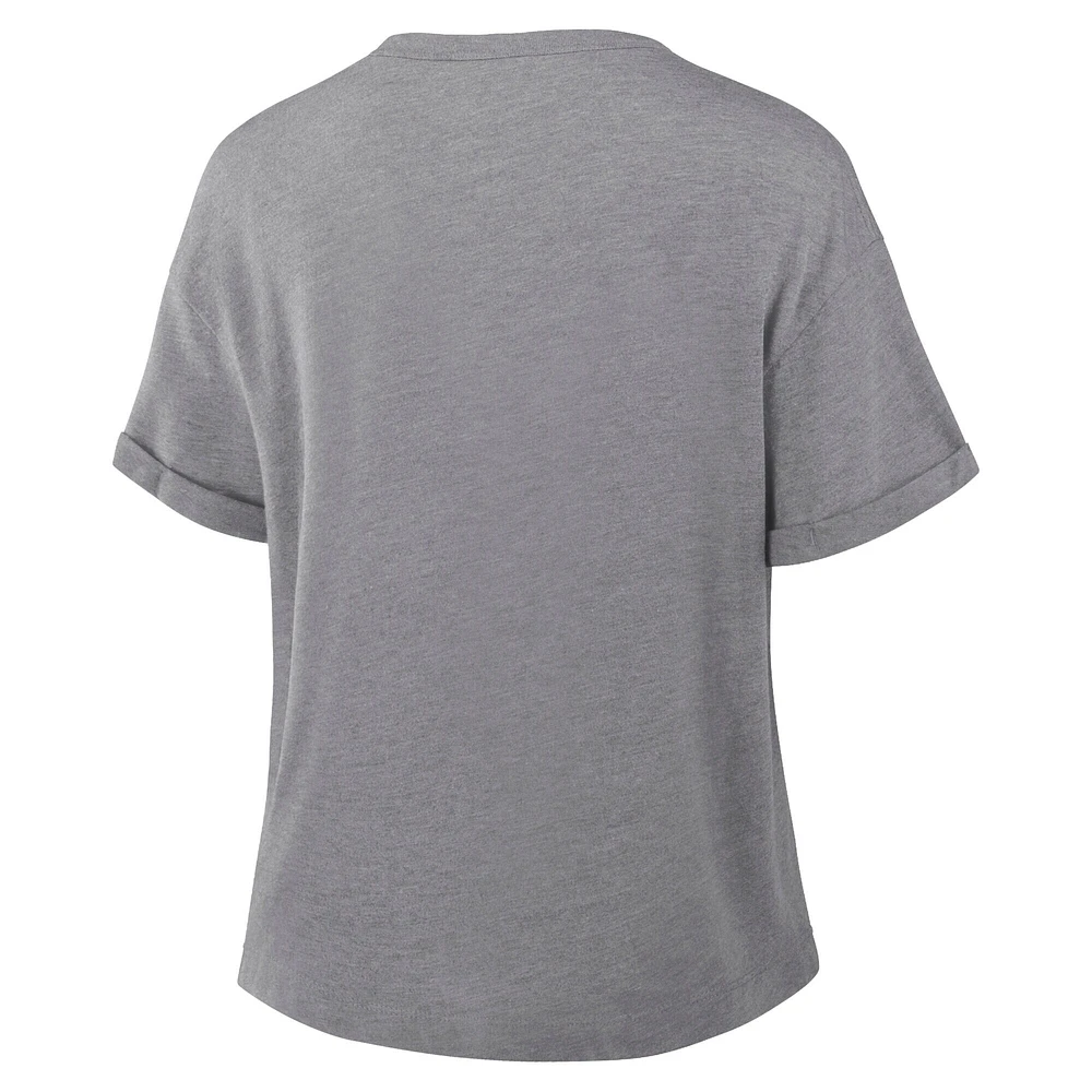 T-shirt tri-blend hommage aux Philadelphia Eagles de la collection Fanatics Heather Grey pour femme