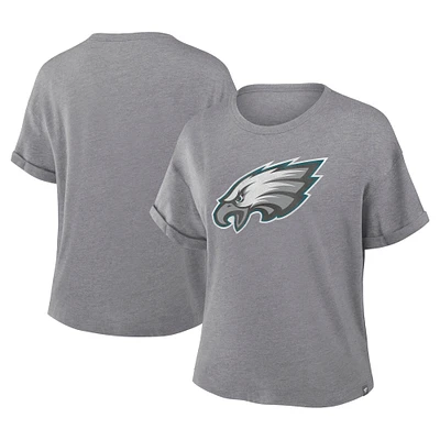 T-shirt tri-blend hommage aux Philadelphia Eagles de la collection Fanatics Heather Grey pour femme