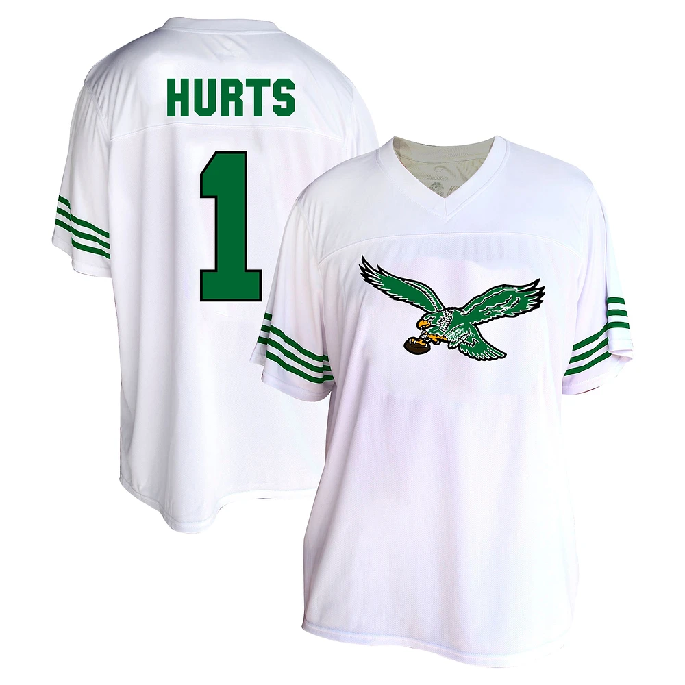 Fanatics pour femmes Jalen Hurts Blanc Philadelphia Eagles Maillot de mode grande taille