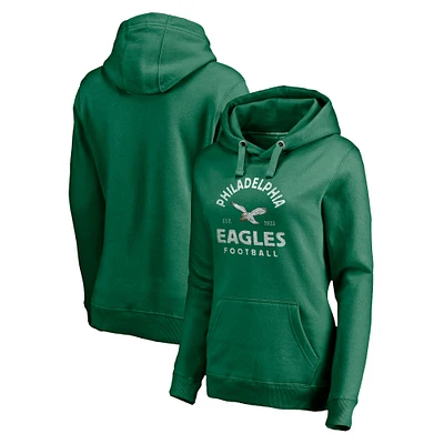 Fanatics pour femmes Kelly Green Philadelphia Eagles Gridiron Classics Vintage Arch Pull à capuche
