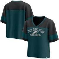 Women's Fanatics  Midnight Green/Black Philadelphia Eagles Homeschool Jersey Poly V-Neck
Fashion Top