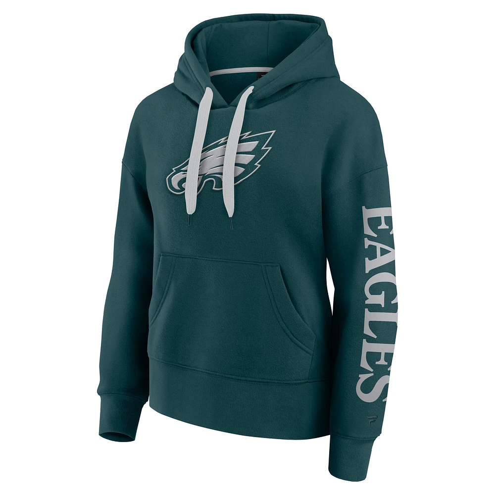 Women's Fanatics Midnight Green Philadelphia Eagles Elements Next Pullover Hoodie