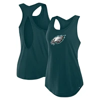 Women's Fanatics Midnight Green Philadelphia Eagles Iron Fan Tank Top