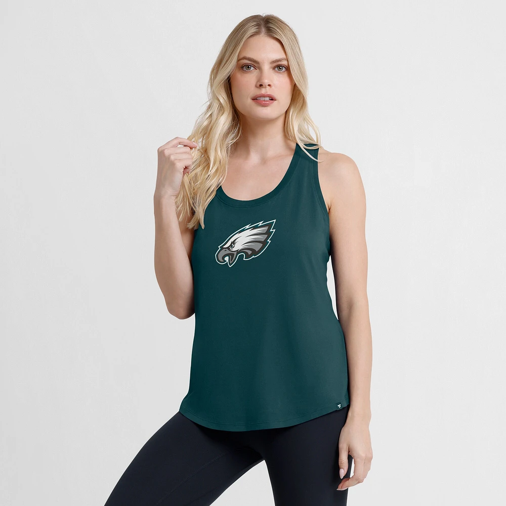 Women's Fanatics Midnight Green Philadelphia Eagles Iron Fan Tank Top
