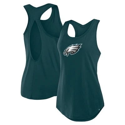Women's Fanatics Midnight Green Philadelphia Eagles Iron Fan Tank Top