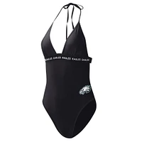 Maillot de bain une pièce pour femme G-III 4Her by Carl Banks Black Philadelphia Eagles