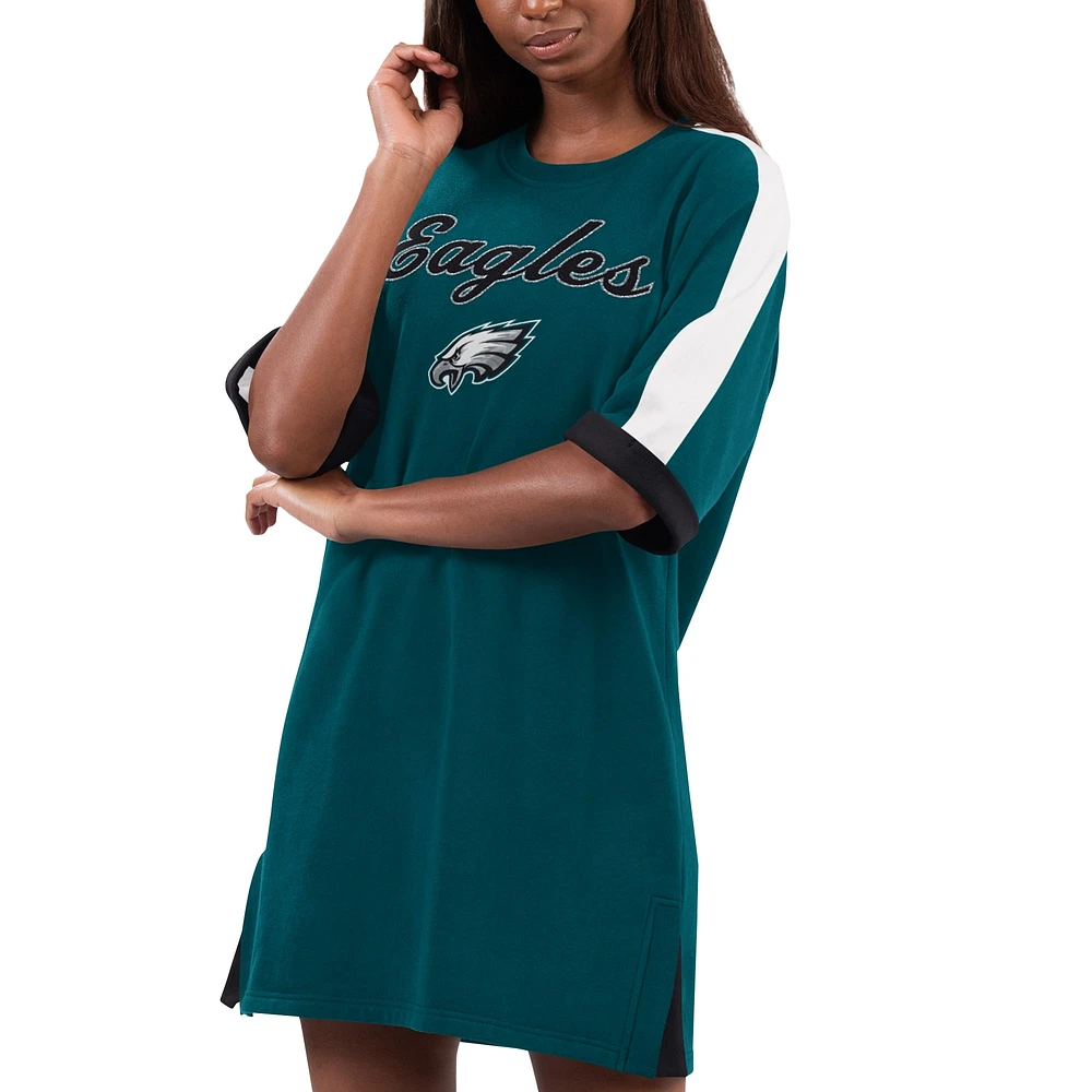 Robe baskets verte avec drapeau des Eagles de Philadelphie G-III 4Her par Carl Banks pour femmes