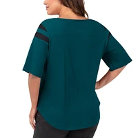 T-shirt Linebacker G-III 4Her by Carl Banks pour femme des Eagles de Philadelphie vert taille plus