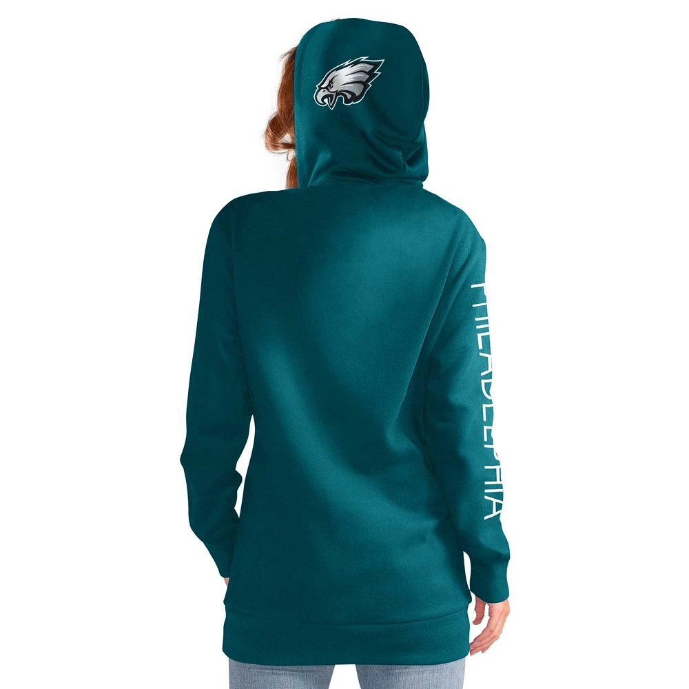 Sweat à capuche extra-inning G-III 4Her par Carl Banks pour femme, vert nuit, Philadelphia Eagles