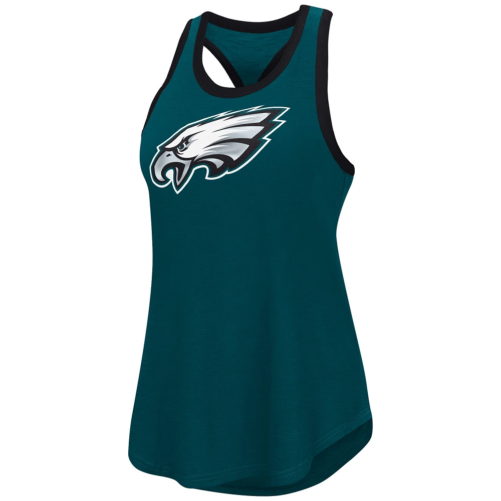 Débardeur Tater G-III 4Her by Carl Banks Midnight Green pour femme des Eagles de Philadelphie